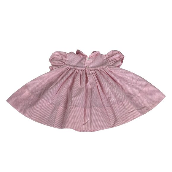Vintage Jayne Copeland Dress Infant Girls Size 3-9 Months Pink And White Stripes - Picture 2 of 10